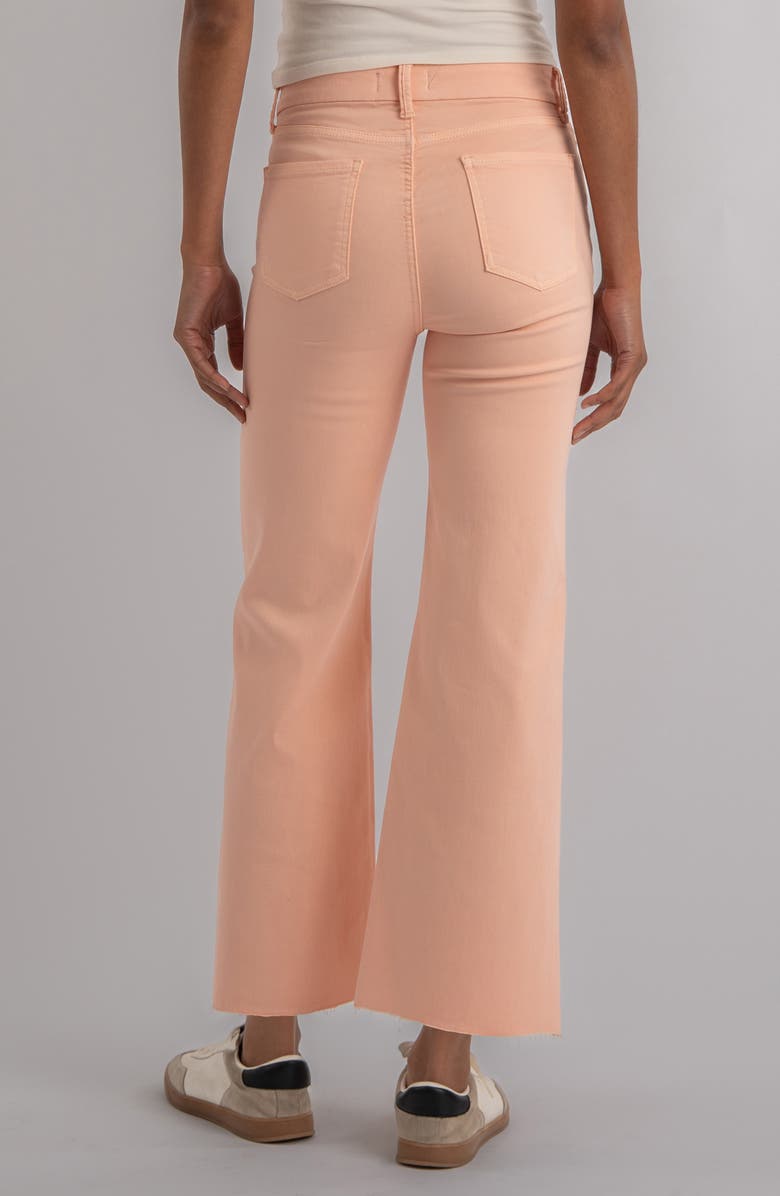 KUT from the Kloth Meg Fab Ab Raw Hem High Waist Wide Leg Jeans, Alternate, color, Sherbet