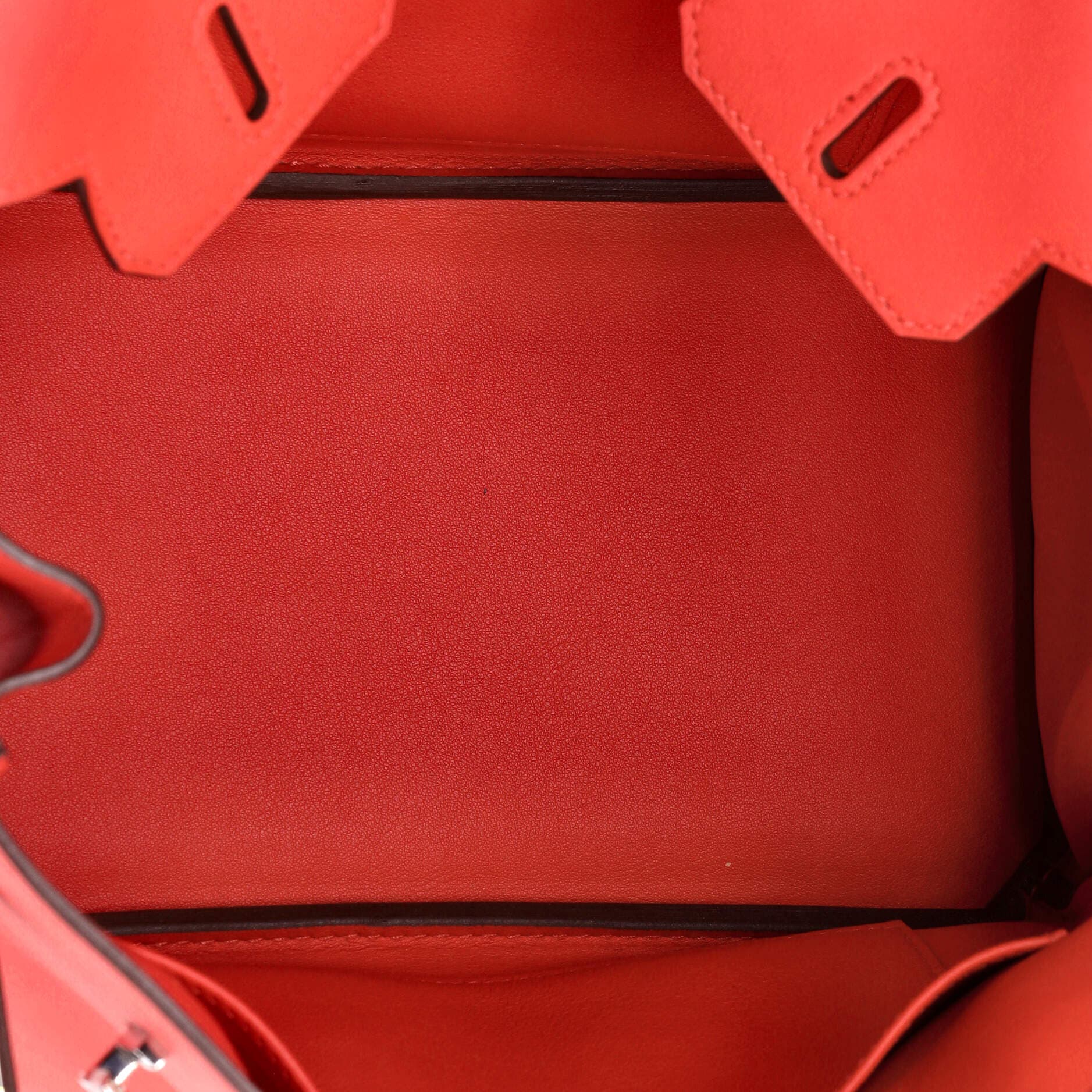 Pre-Owned Hermes Birkin Handbag Red Swift with Palladium Hardware 25, Alternate, color, 