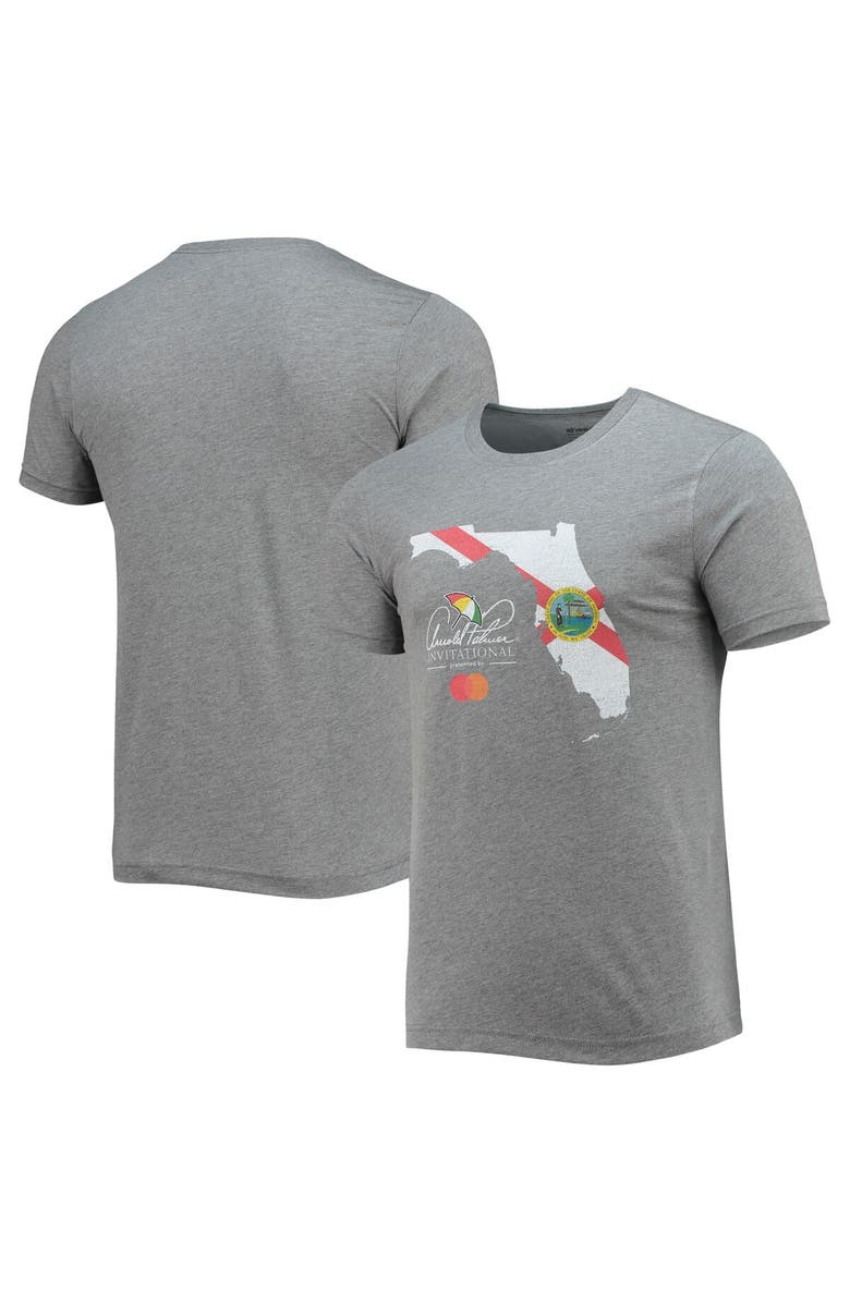 AHEAD Men's Ahead Heathered Gray Arnold Palmer Invitational Florida State Flag Tri-Blend T-Shirt, Alternate, color, Heather Gray