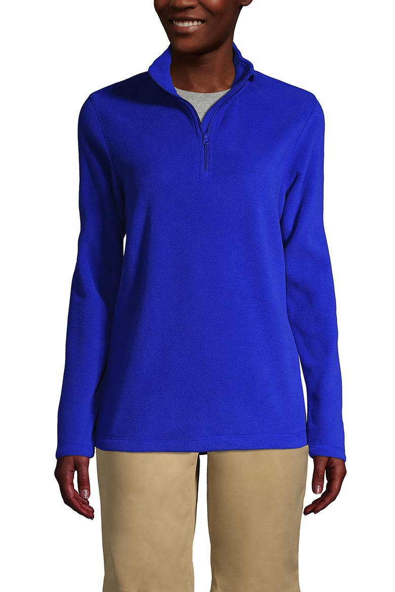 School Uniform Young  Lightweight Fleece Quarter Zip Pullover, Main, color, Cobalt