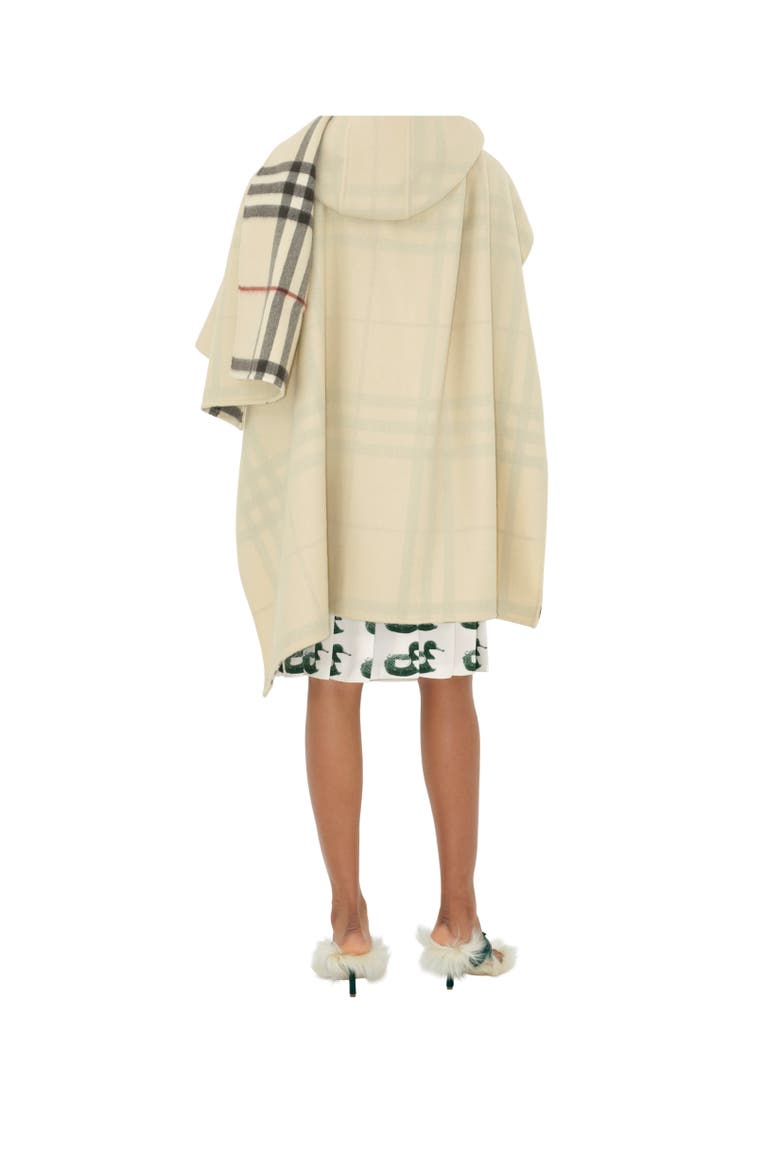 Cashmere Hooded Cape, Alternate, color, Stone beige