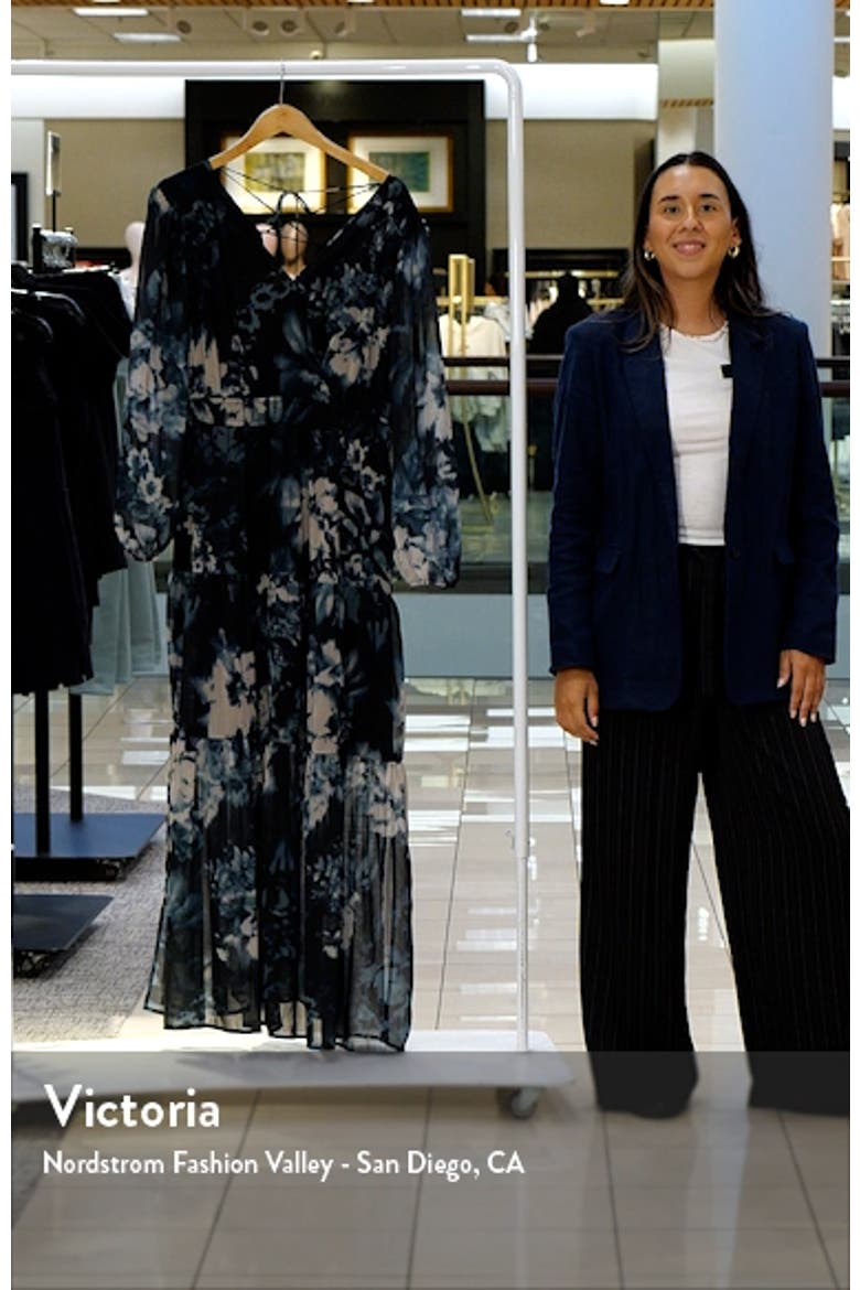 Tiered Long Sleeve Chiffon Dress video