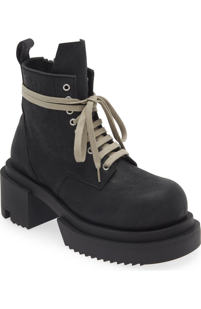 Rick Owens Lido Laced Combat Boot, Main, color,
