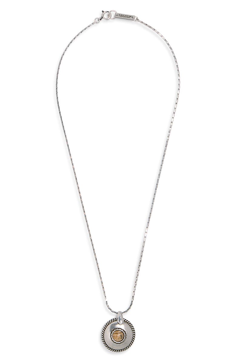 Isabel Marant Short Pendant Necklace, Main, color, Natural/ Silver