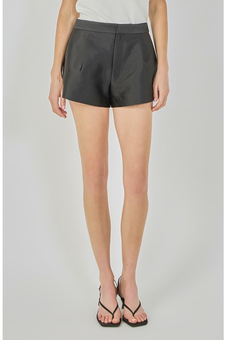Wide Leg Shorts, Main, color, BLACK