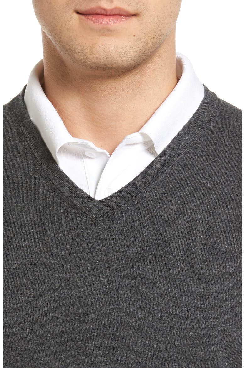 Lakemont V-Neck Sweater Vest, Alternate, color, CHARCOAL HEATHER