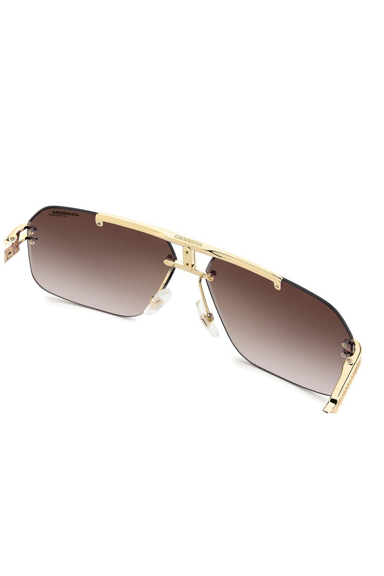 Carrera 63mm Oversize Gradient Square Sunglasses, Alternate, color, GOLD IVORY / GOLD BURGUNDY