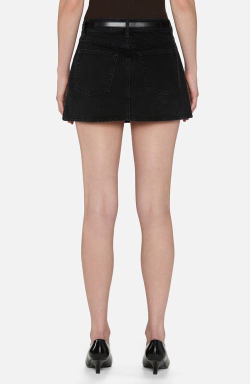 Frame The Pleated Denim Miniskirt