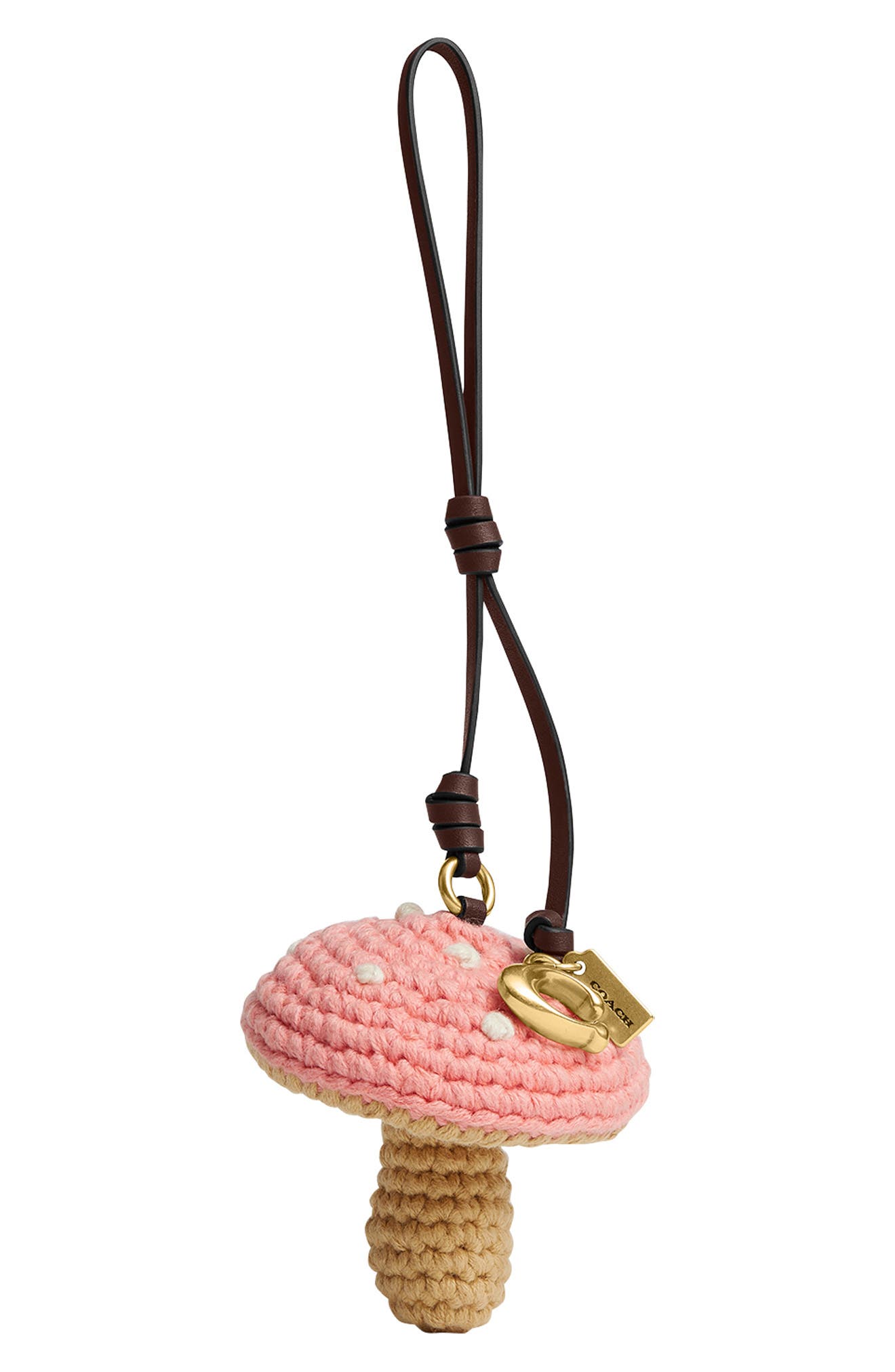 Crocheted Mushroom Bag Charm, Main, color, B4/ MULTI