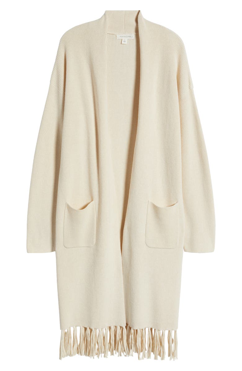 Treasure & Bond Fringe Long Open Front Cardigan, Alternate, color,
