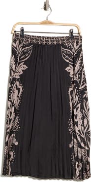 JASON WU Printed Pleated Midi Skirt