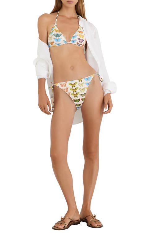 Reiss Thia Butterfly Triangle Bikini Top In Multi