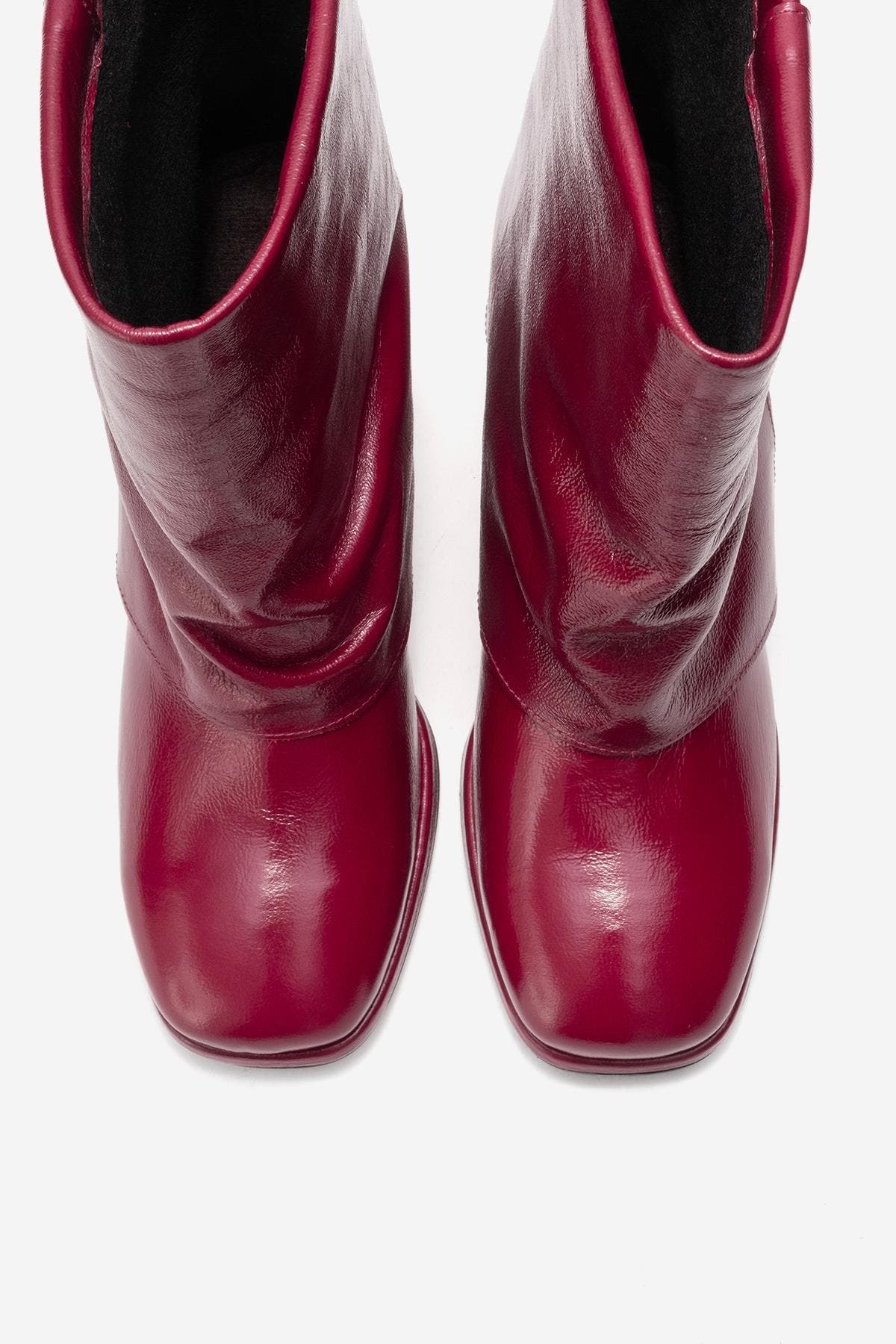 Lore Leather Block Heel Boot, Alternate, color, Burgundy Patent