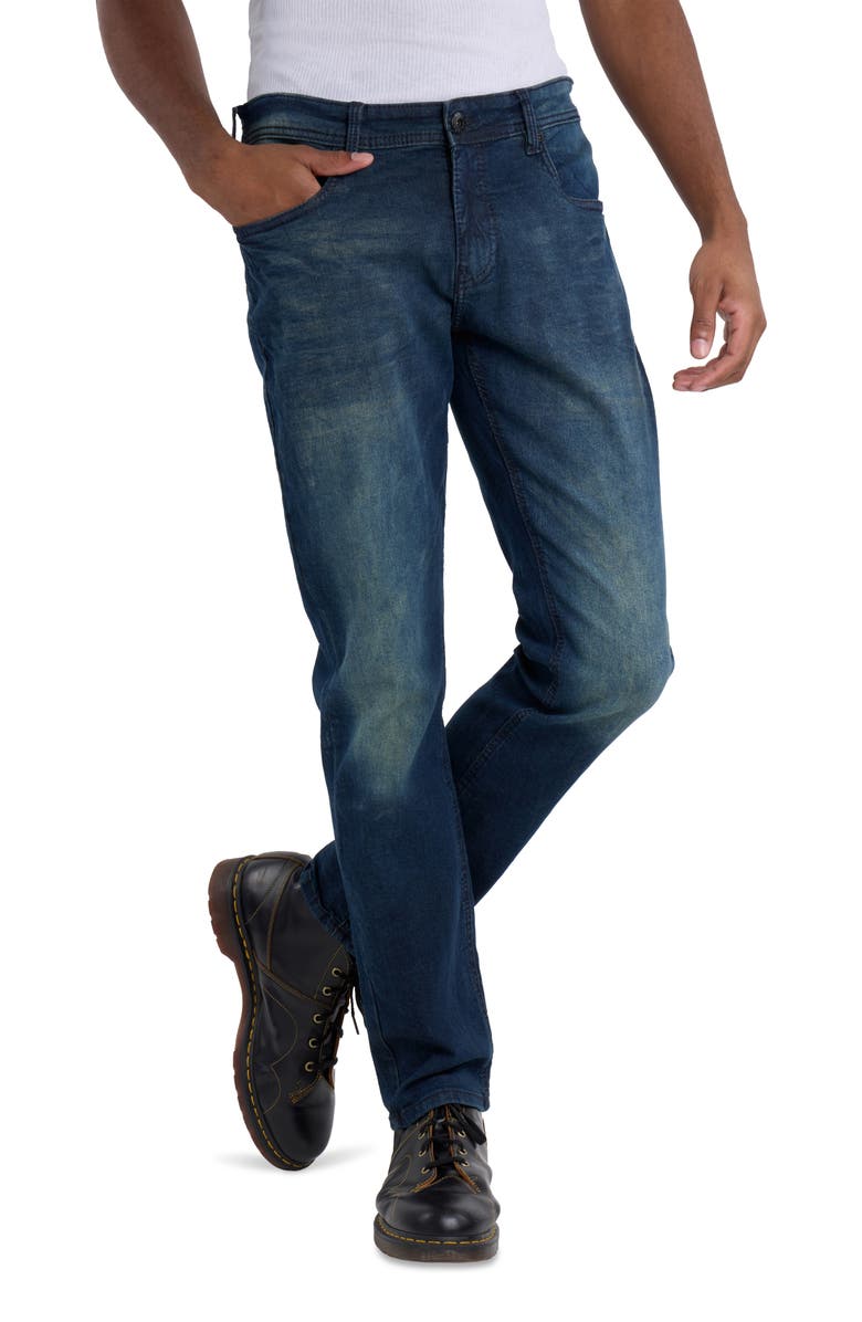 XRAY Saddle Stitch Stretch Straight Leg Jeans, Alternate, color, Dark Blue Tint