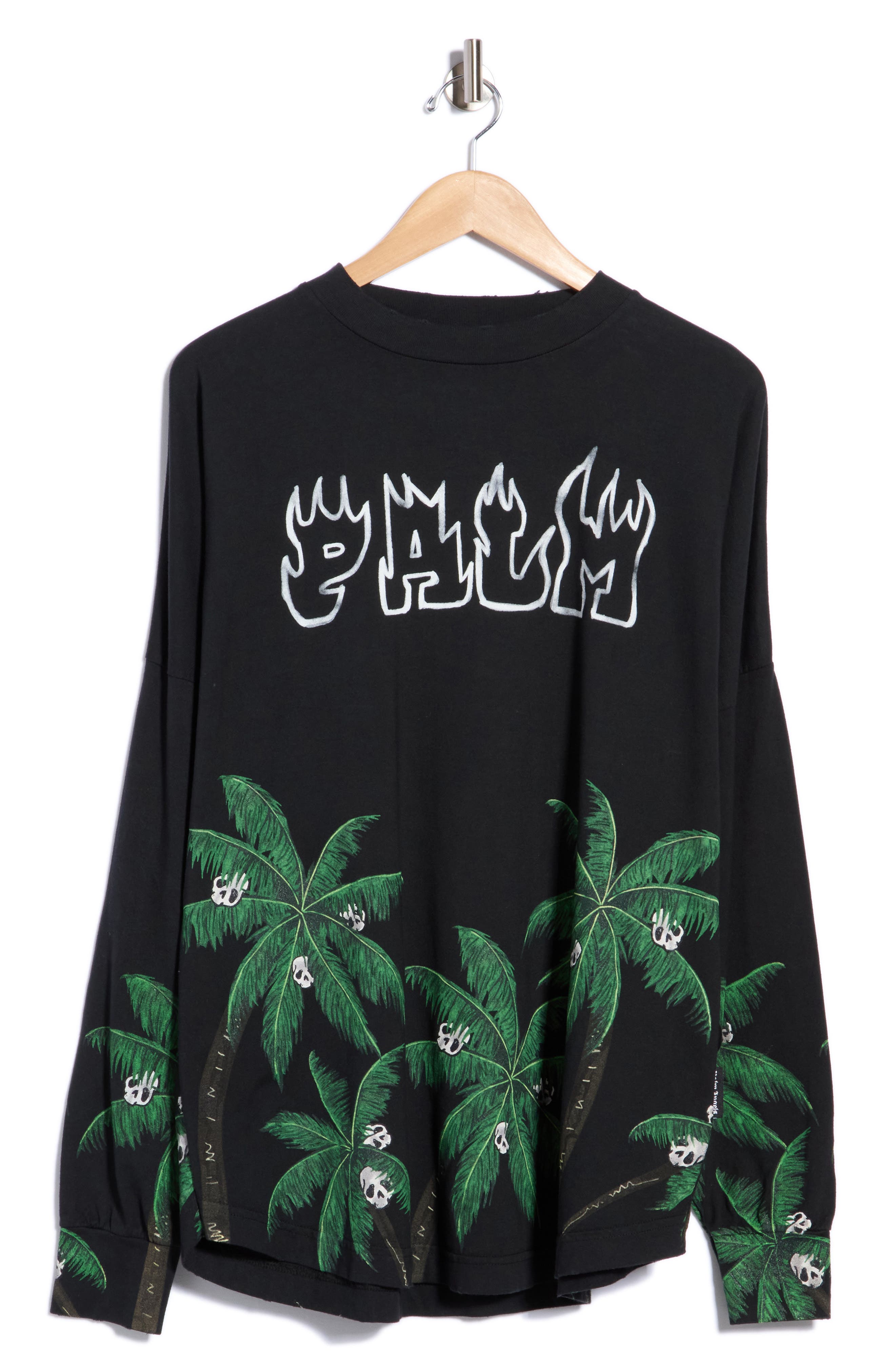 Palm Logo Long Sleeve Cotton Graphic T-Shirt