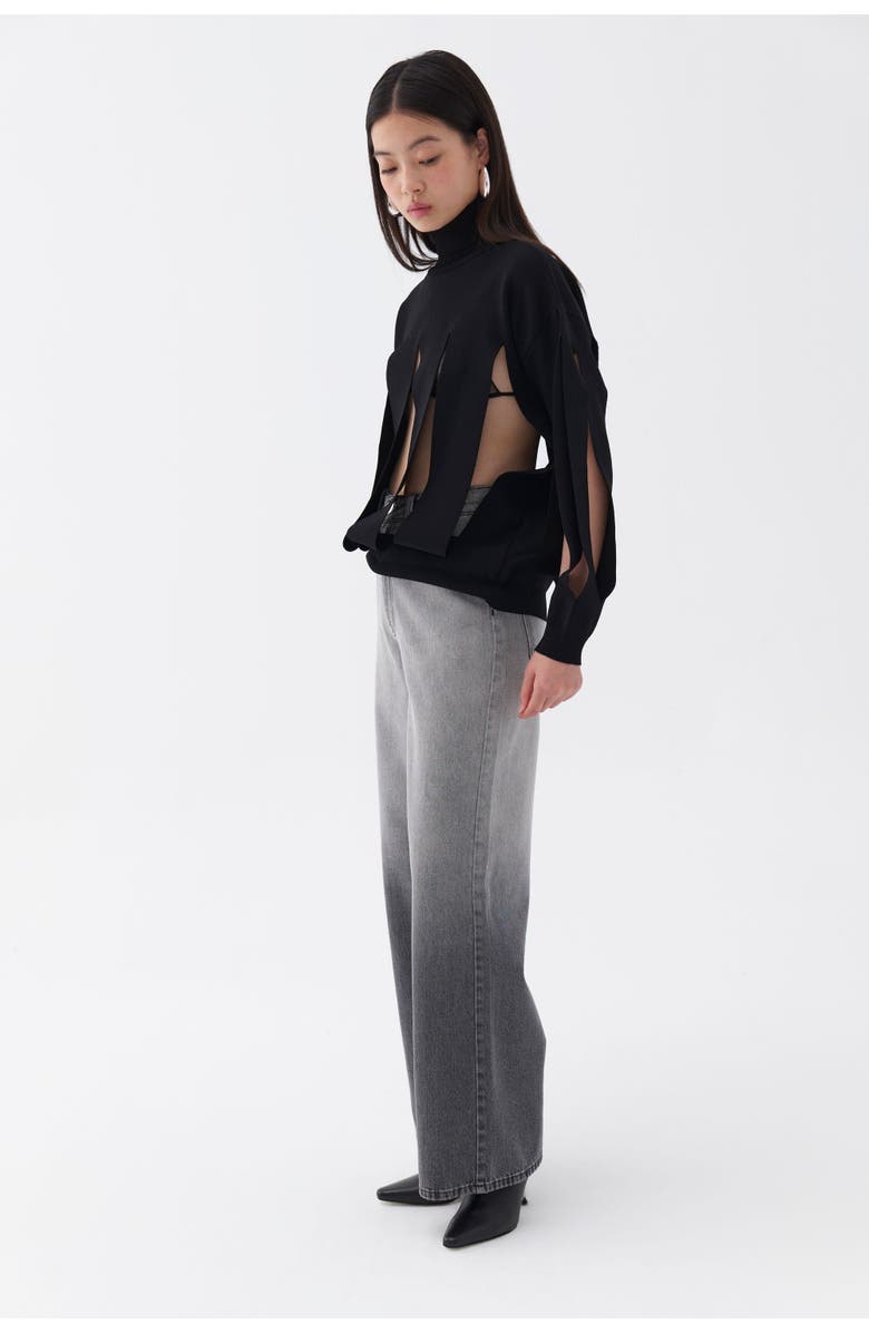 Nocturne Knitted Sweater with Cut-Out Detail, Alternate, color, 