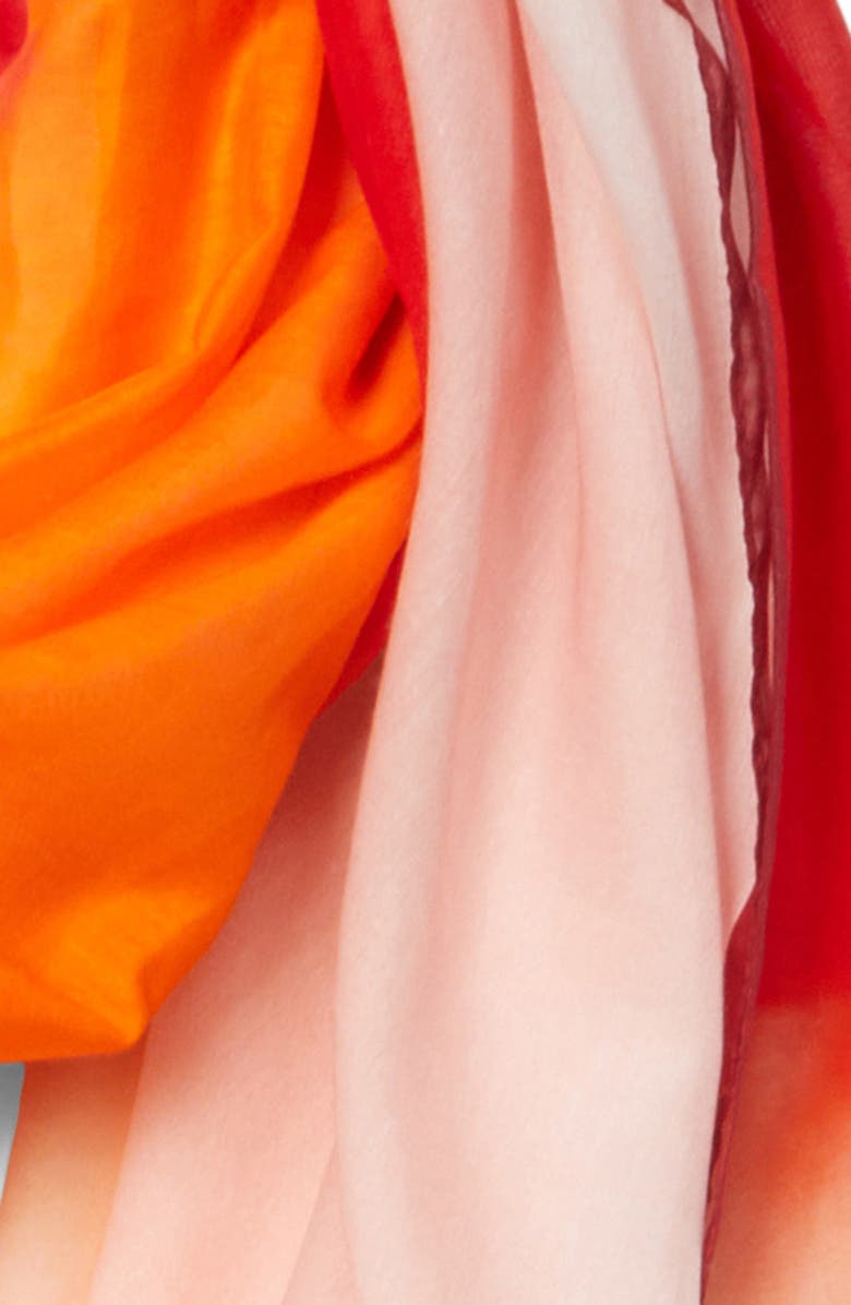 McQueen Galactic Iris Cotton & Silk Scarf, Alternate, color,