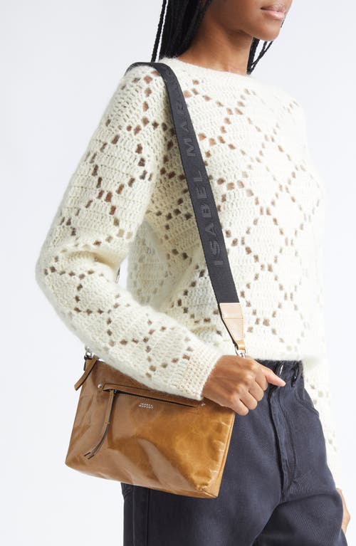Isabel Marant Nessah Leather Crossbody Bag In Brown