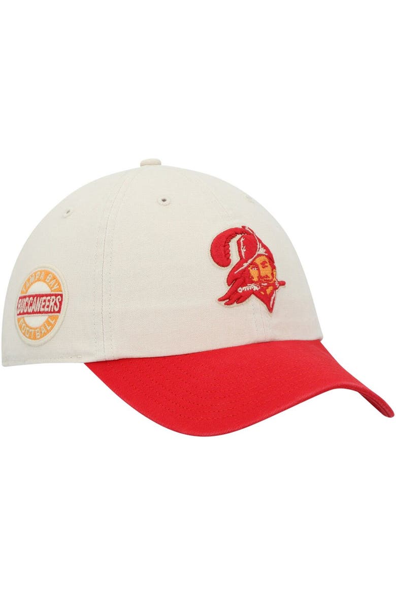Men's '47 Cream/Red Tampa Bay Buccaneers Sidestep Clean Up Adjustable Hat, Main, color, Cream