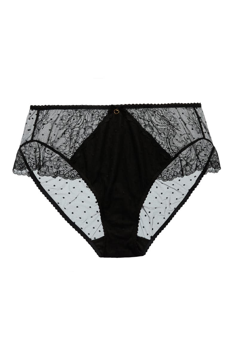 Fiamma High Waist Brief, Alternate, color, BLACK