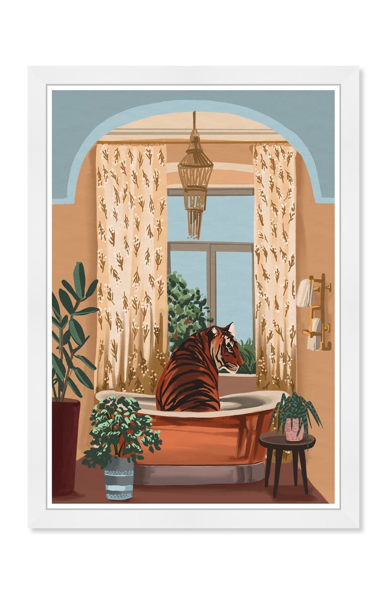 Wynwood Studio A Cat Bath Blue Wall Art, Main, color, Blue