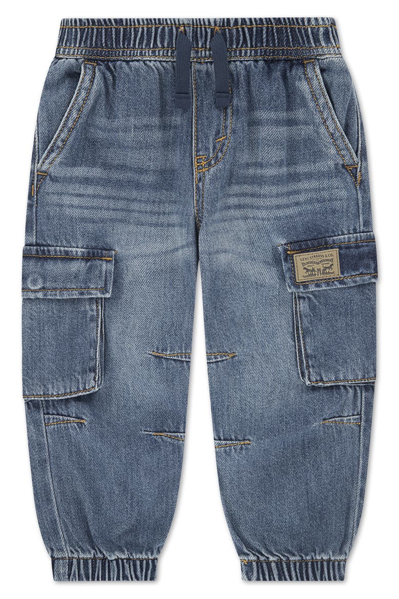 Denim Cargo Joggers, Main, color, GOLDENROD