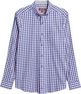 Johnston & Murphy XC4® Two-Tone Gingham Performance Button-Down Shirt