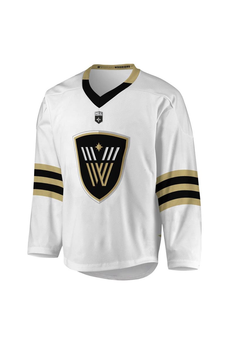 Men's White/Black Vancouver Warriors Replica Jersey, Alternate, color, White