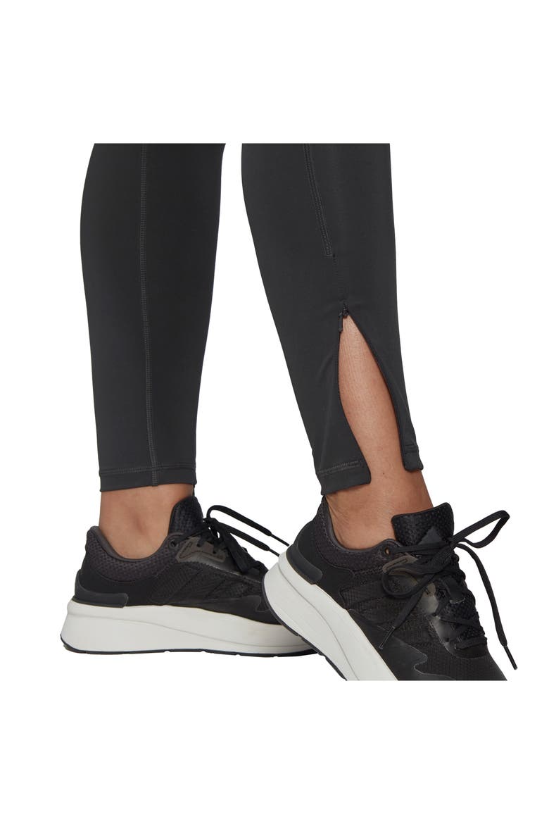 High Waist Zip Cuff Tights, Alternate, color, CARBON