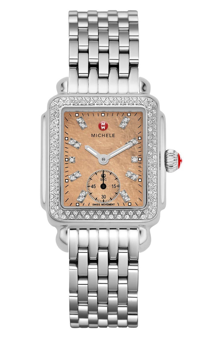 Deco 16 16mm Bracelet Watchband, Alternate, color, SILVER