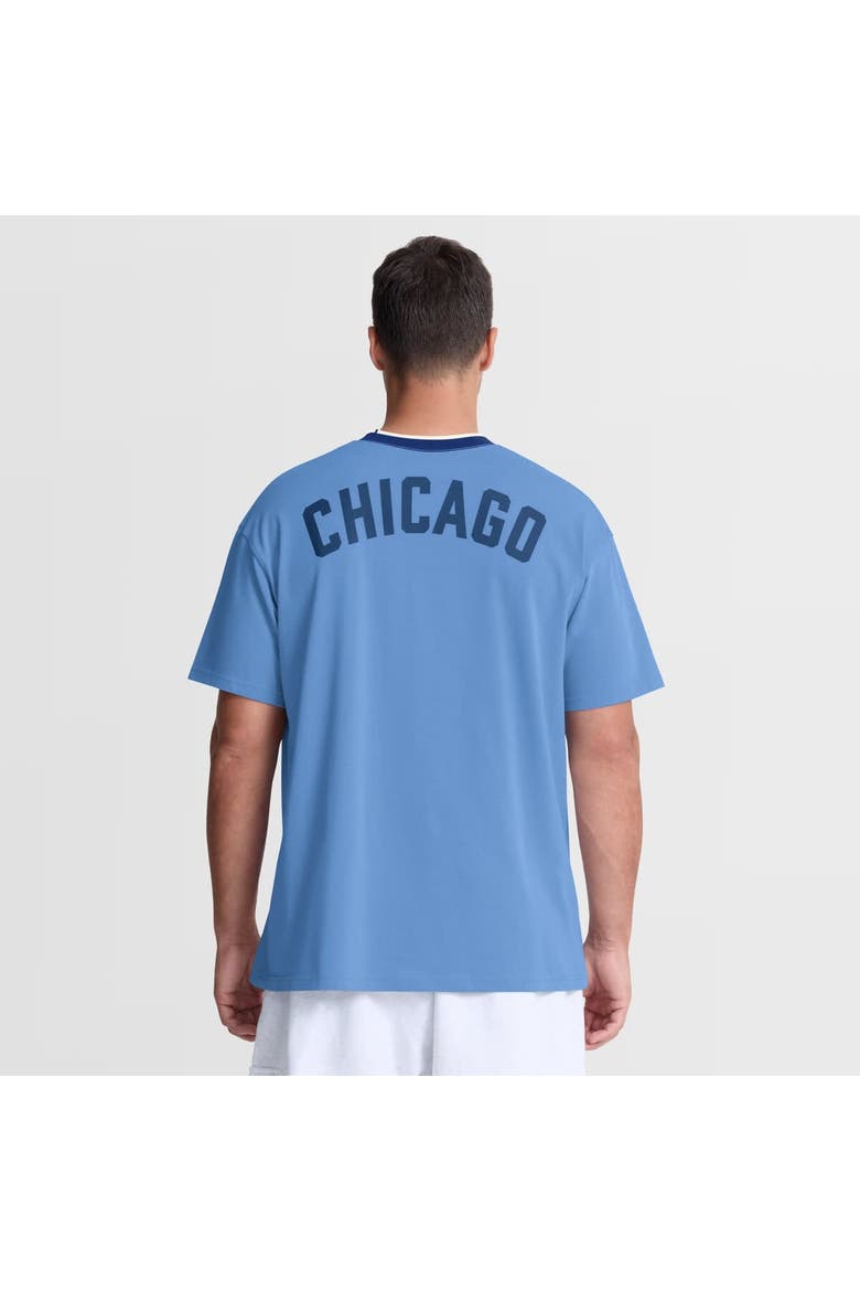 Men's Nike Light Blue Chicago Cubs Cooperstown Collection Ringer T-Shirt, Alternate, color, Light Blue