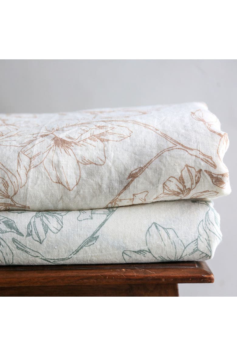 Blush Lilies Tablecloth, Alternate, color, Soft blush