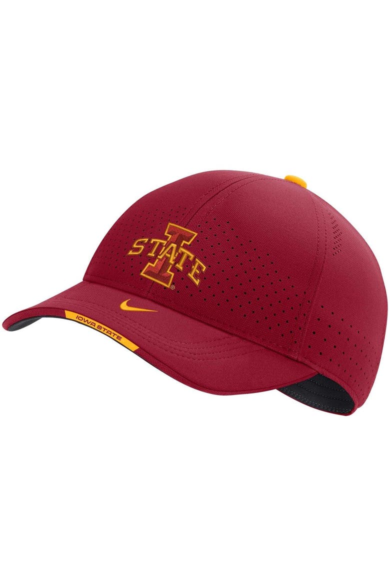 Men's Nike Crimson Iowa State Cyclones 2023 Sideline Legacy91 Performance Adjustable Hat, Main, color, Crimson