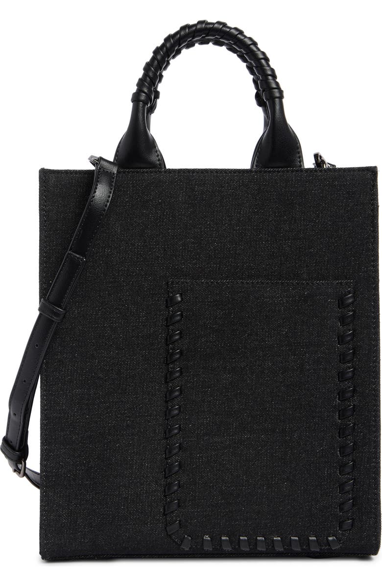 BCBG Whipstitch Denim Twill Tote Bag, Main, color,