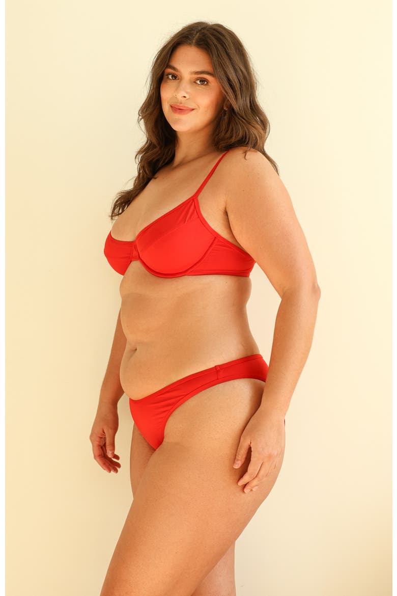 West Coast Underwire Bikini Top, Alternate, color, Chili