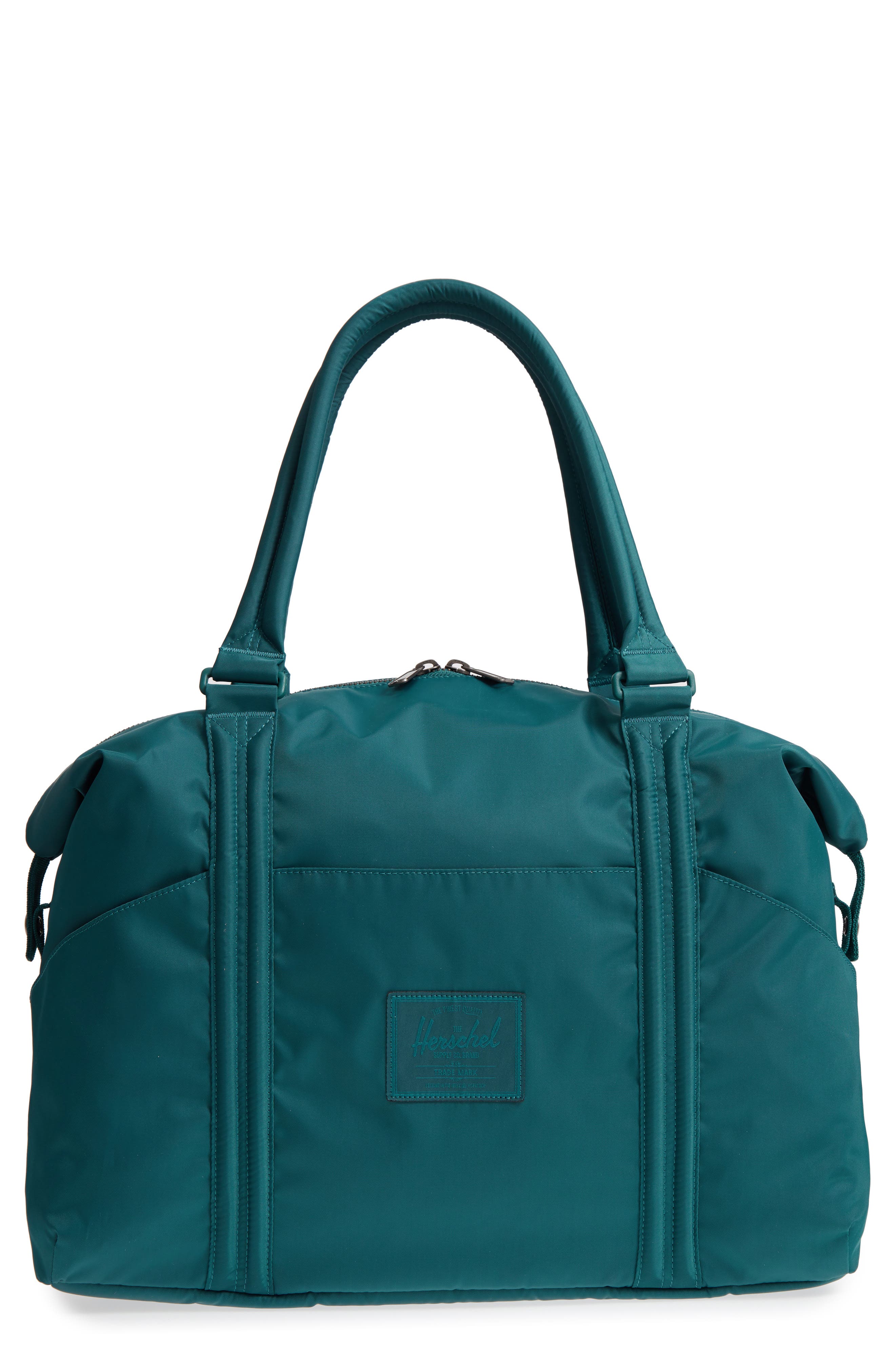 Herschel Supply Co. Strand Flight Satin Duffel Bag, Main, color, Deep Teal