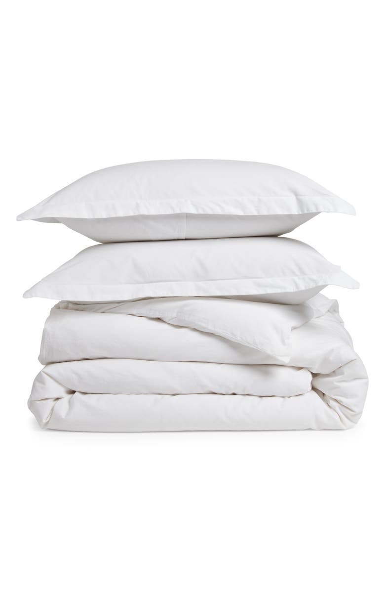 Nordstrom Organic Cotton Percale Duvet Cover & Shams Set, Alternate, color, White