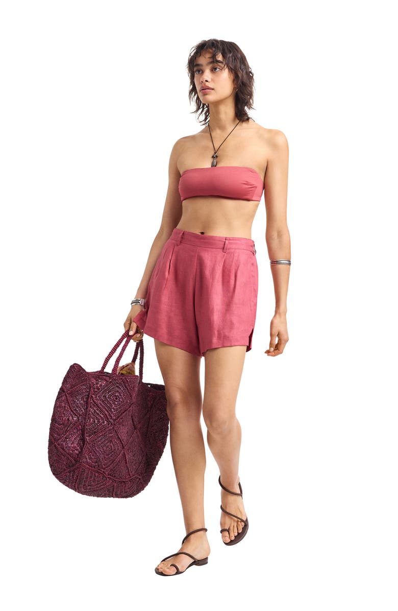 Vitamin A<sup>®</sup> Nala Bandeau Bikini Top, Alternate, color, Wild Rose Ecolinen