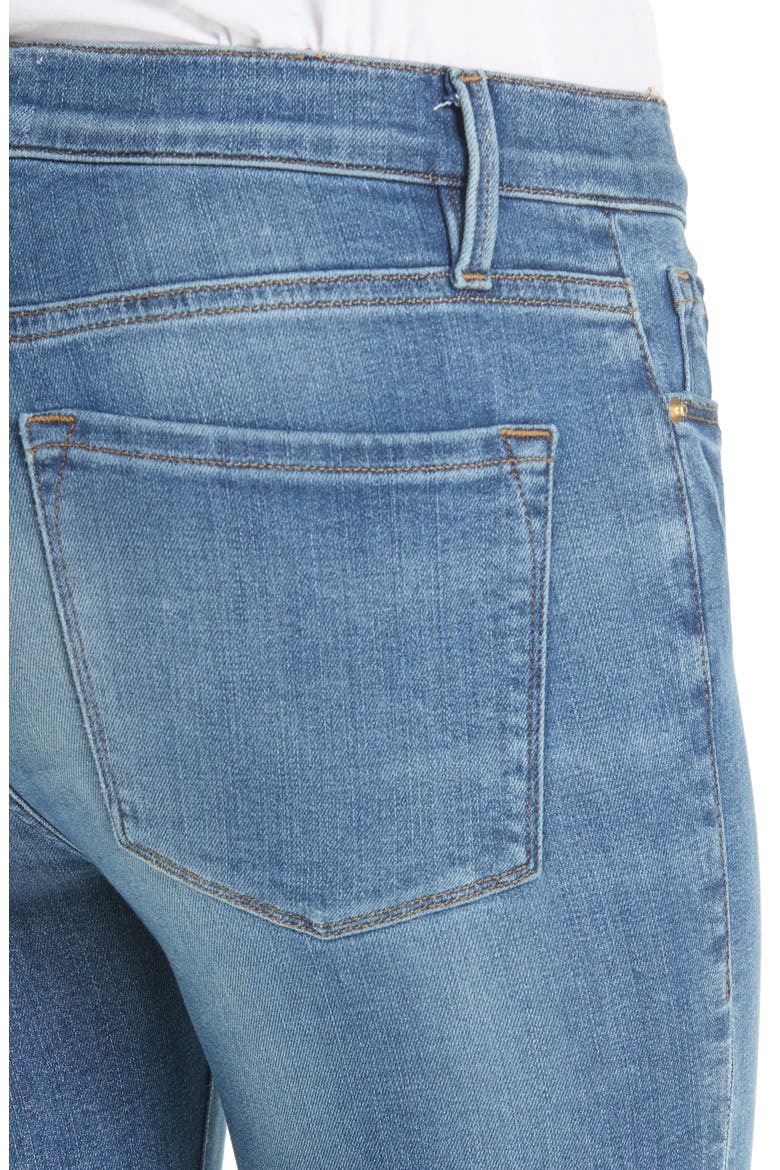 Le Skinny de Jeanne Reverse Cascade Hem Jeans, Alternate, color, CAPE MAY