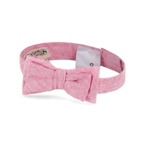 Shop Hope & Henry Boys' Linen Bow Tie, Kids In Rose Linen