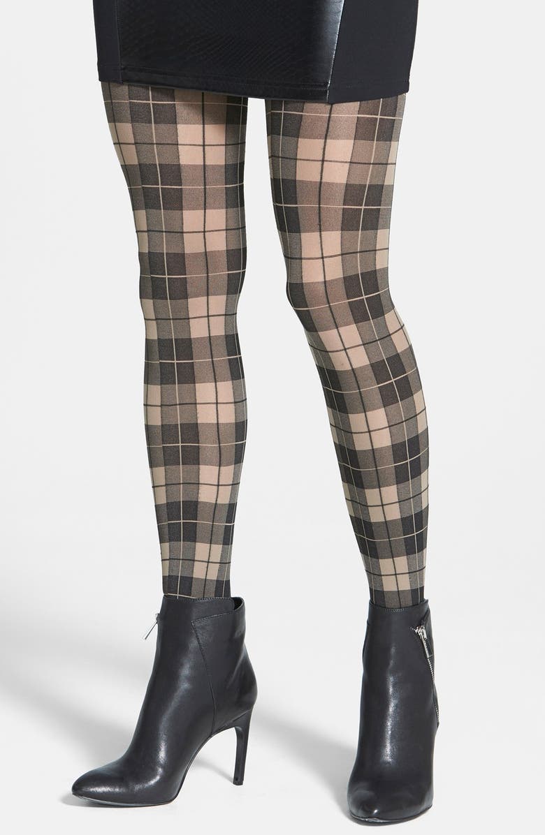 Pretty Polly Tartan Tights, Main, color, 