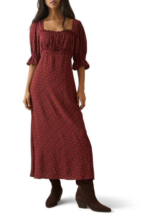 Winslet Bell Sleeve Midi Dress