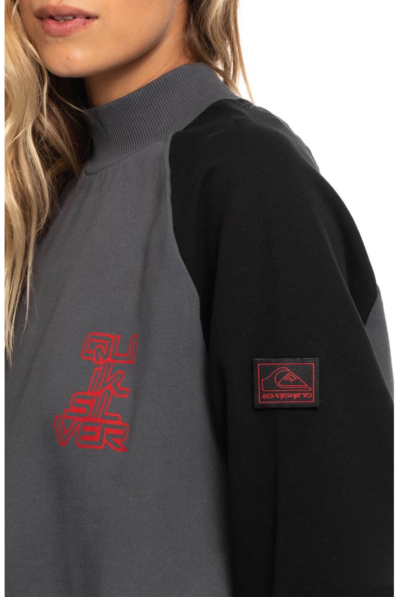 x Strangers Things Upside Down Fleece Sweatshirt, Alternate, color, IRON GATE