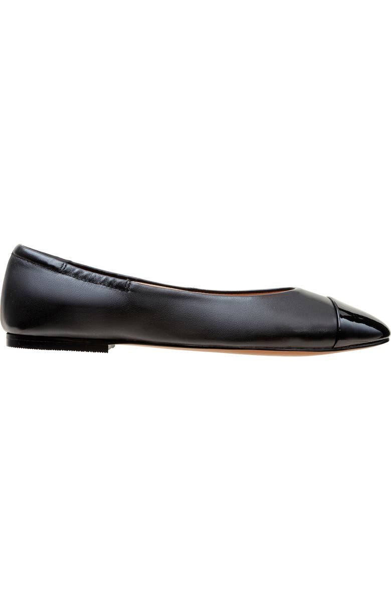 Linea Paolo Nolan Cap Toe Ballet Flat, Alternate, color, Black