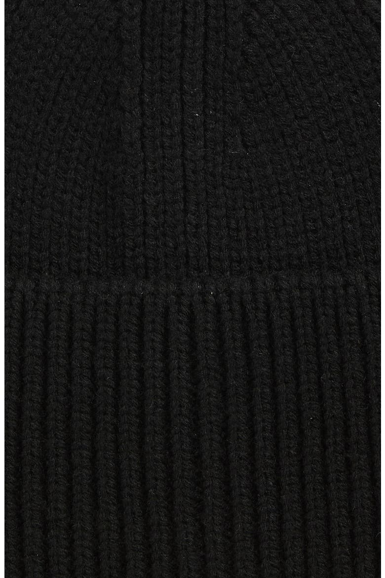 Core Wide Cuff Recycled Polyester Blend Beanie, Alternate, color, BLACK