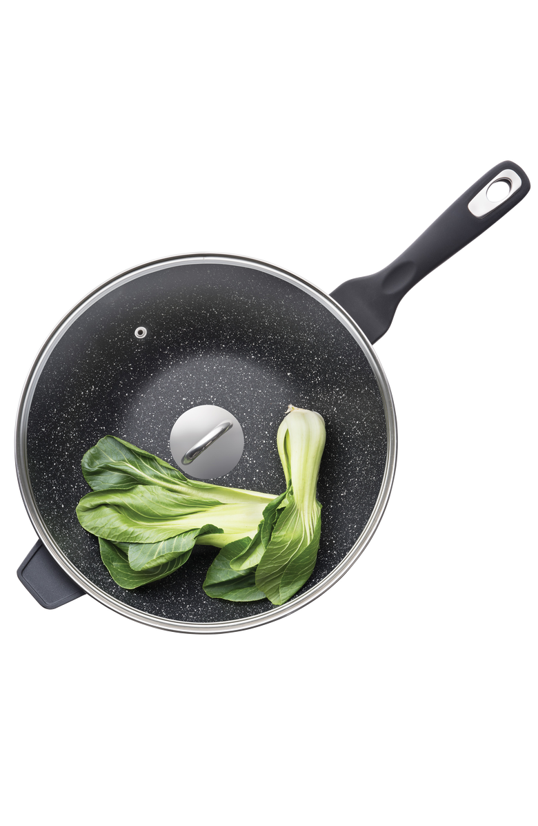 Cuisine::pro<sup>®</sup> GRANITE Wok with Lid 5.1 Qt., Alternate, color, Black