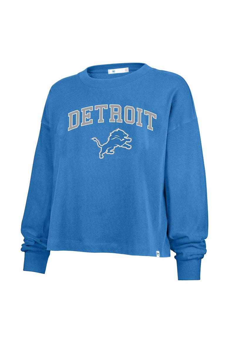 Women's '47 Blue Detroit Lions Plus Size Sydney Arch Game T-Shirt, Alternate, color, Blue