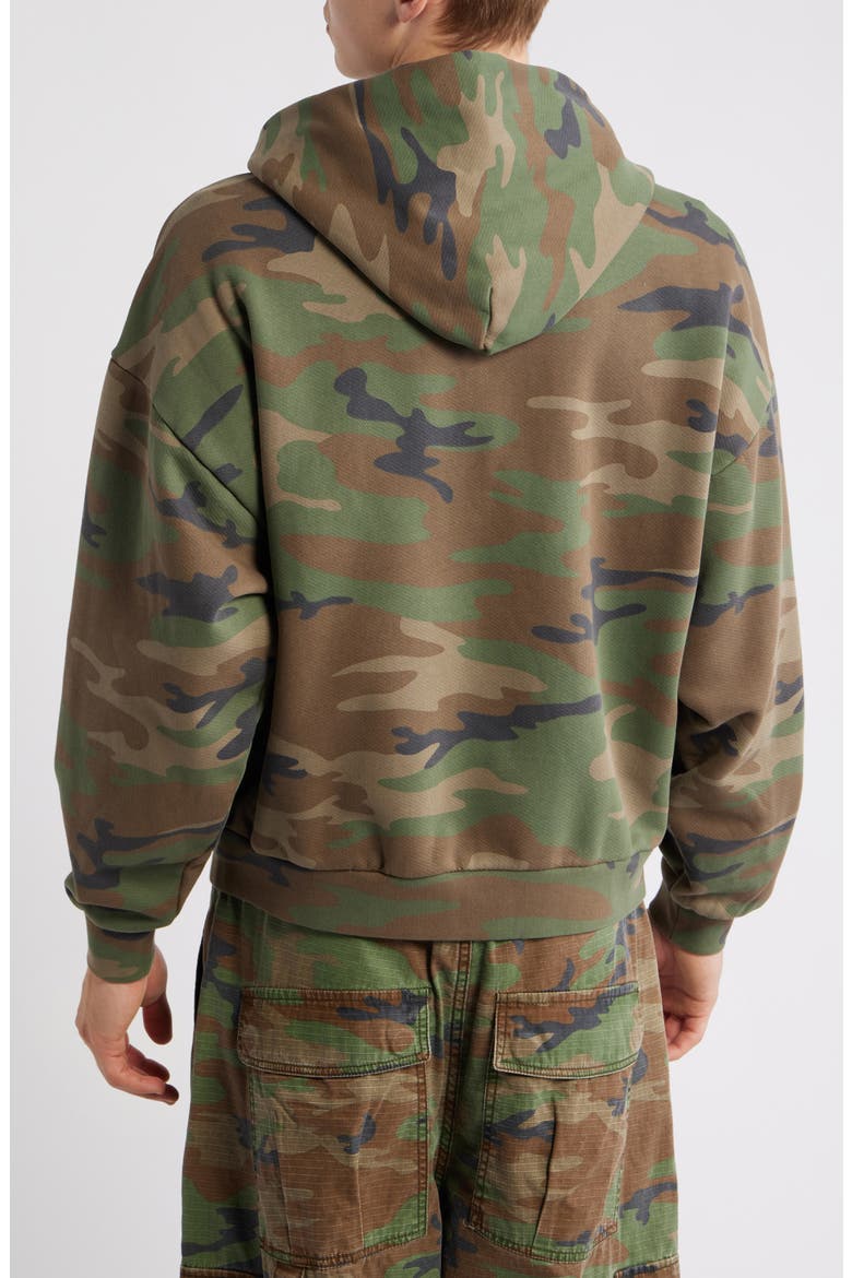 Camo Cotton Zip Hoodie, Alternate, color, CAMO