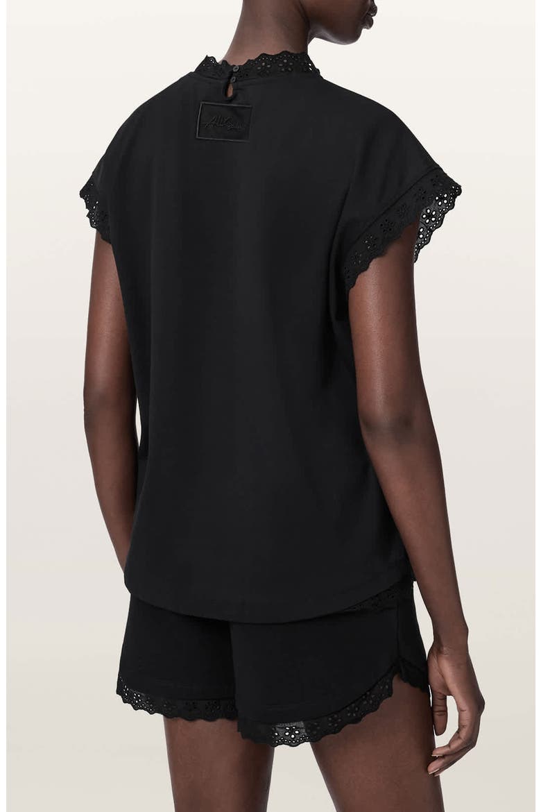 Lele Eyelet Trip Top, Alternate, color, BLACK