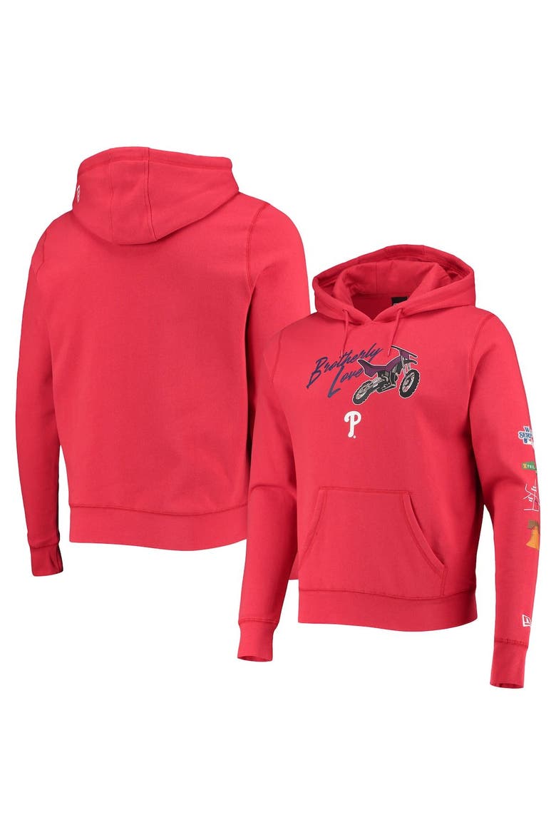 Men's New Era Red Philadelphia Phillies City Transit Pullover Hoodie, Alternate, color, Red